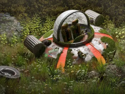 Rick and Morty spaceship 3D model purchase