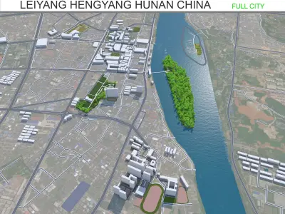 Leiyang Hengyang Hunan China 18km Free low-poly 3D model