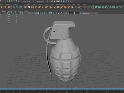 Military Grenade Suitable for Mobile and VR applications Low-poly 3D model
