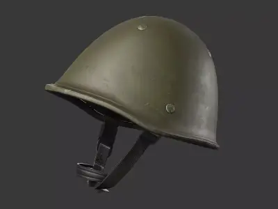 Vintage Military Steel Helmet - Game Ready Low-poly 3D model