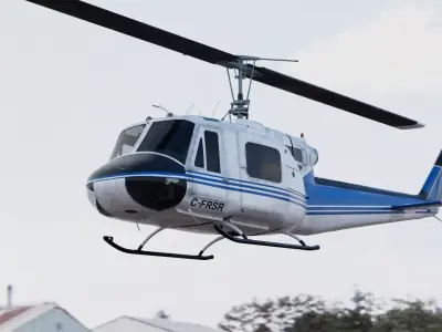 Bell Iroquois UH-1 Huey 204B Helicopter  3D model