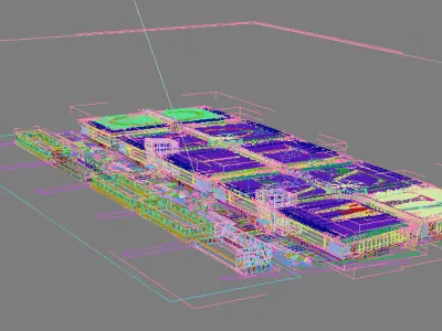 Architecture shopping mall 3D model
