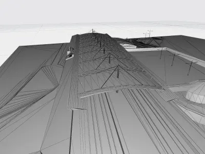 Train Passenger Platform Free low-poly 3D model
