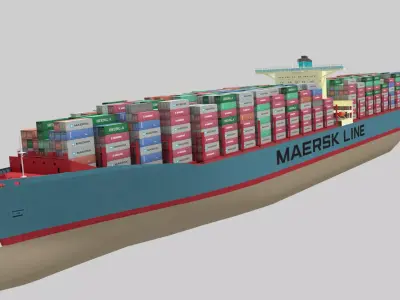 Emma container ship 3D model