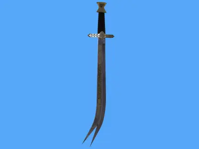 Sword Zulfikar Low-poly 3D model