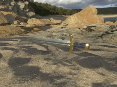 Roman Imperial Sword Low-poly 3D model