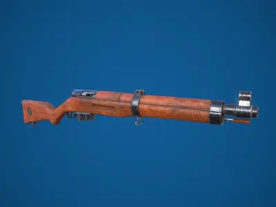 Old Rifle Free low-poly 3D model