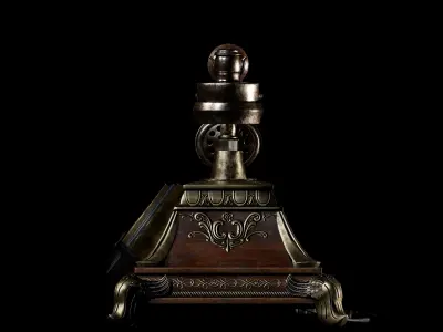 Vintage Rotary Dial Telephone Low-poly 3D model