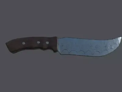 Knife Free low-poly 3D model 3