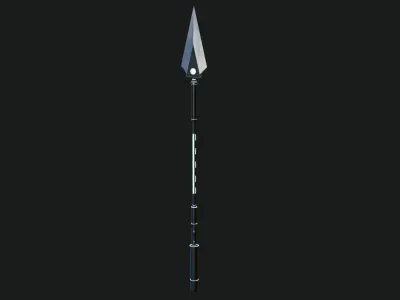 Fantasy Spear 06 Glow Game-Ready PBR Textures Included Low-poly 3D model