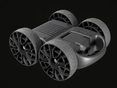 Mini UGV Drone PBR Game Ready Low-poly 3D model