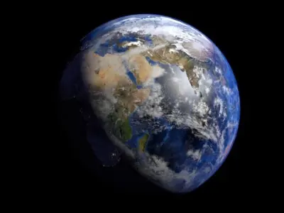 Realistic Earth from space - Free 3D model