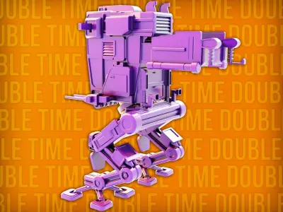 Robo-Tank 3D model robot 3D print model