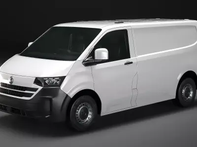 Volkswagen Transporter T7 2025 SWB Panel Van PBR Low-poly 3D model