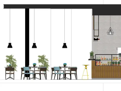 Outdoor Cafe 3D model