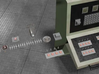 Abonded interior 3D  Low-poly 3D model