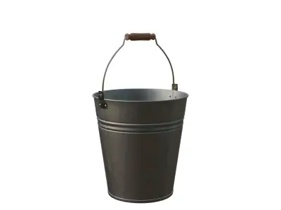 Steel Metal Bucket 3D model