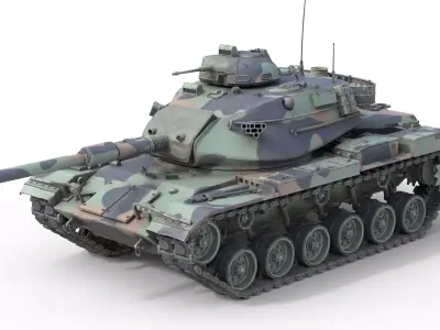 M60 battle Tank Low-poly 3D model