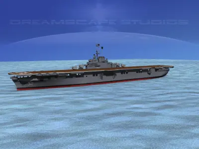 Ticonderoga Class Carrier CV-32 USS Leyte 3D model