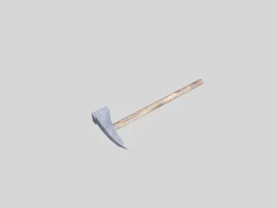 low poly medieval battle hammer Low-poly 3D model