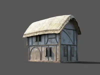 Medieval Village House 09 Low-poly 3D model