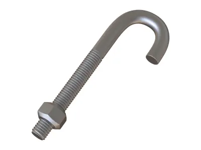 J-bolts 3D Model stainless steel bolt 3D model