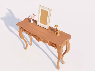 Neoclassical Storage Chest and Dressing Table Low-poly 3D model