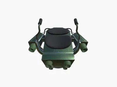 Jetpack G09 Green Metal - SciFi Character Design Low-poly 3D model