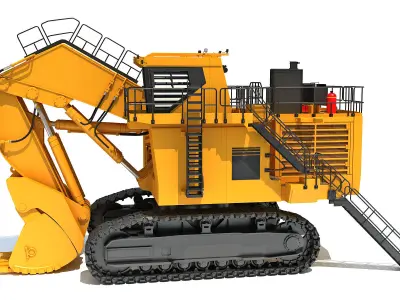 Tracked Mining Excavator 3D model purchase