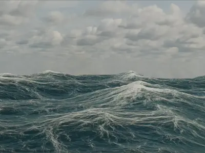 Ocean With Foam BLENDER Free 3D model