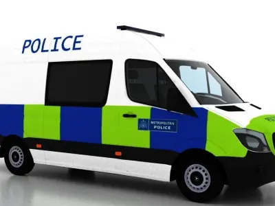 Mercedes Benz Sprinter L2H2 2015 England Police Crew Van UK 3D model