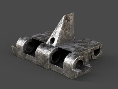 Tank track Free low-poly 3D model