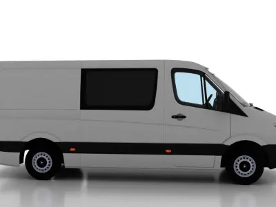 Mercedes Benz Sprinter L2H1 2009 Crew Van UK 3D model