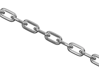 Silver Chain PBR 3D model