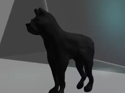 Dog 3D Model Free low-poly 3D model
