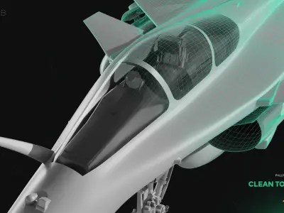 Rafale Fighter Jet Low-poly 3D model