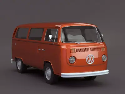 VW T2 Minibus 3D model