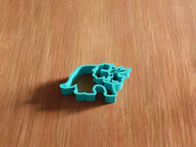 Dinosaur Triceratops Cookie Cutter STL File - 137 3D print model