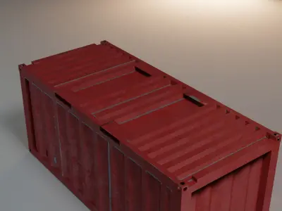 Shipping Container PBR low-poly game ready  Low-poly 3D model