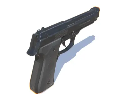 M9 Pistol Low-poly 3D model