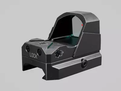 Red Dot Scope Low-poly 3D model purchase
