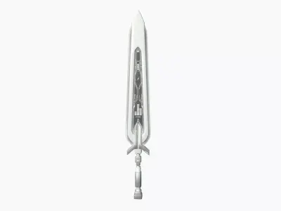 SciFi Sword B06 Full White - Sci Fi Weapon Design Low-poly 3D model