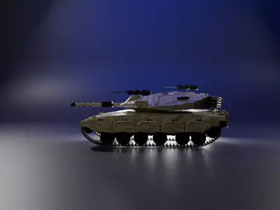 Tank lowpoly for game Low-poly 3D model