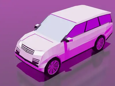 Low Poly SUV car Free 3D model