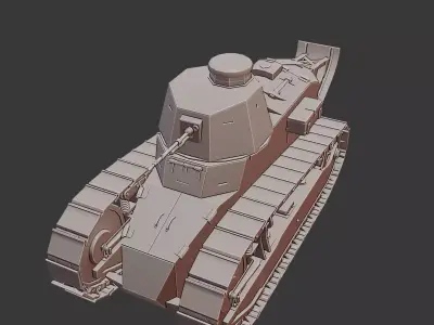 Renault FT 17 WWI Light Tank 3D Printable  3D print model