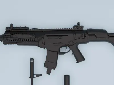 3D Gun Kitbash Game Ready Vol 02 3D model