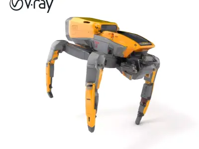 Heavy-duty Industrial Spider Loader model pack Low-poly 3D model