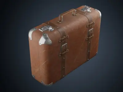 Suitcase PBR low-poly Low-poly 3D model