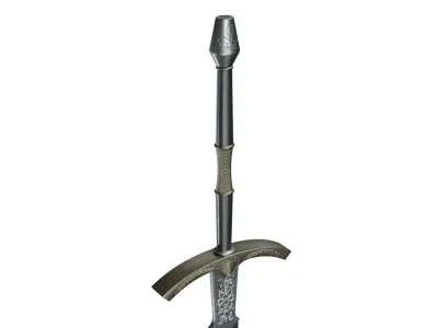 Bastard sword 3D model purchase