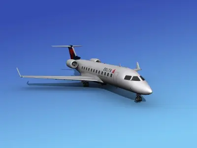 Canadair CRJ200 Delta Connection 3D model